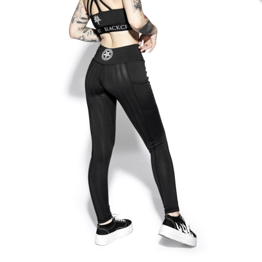 Black with stripes blackcraft leggings